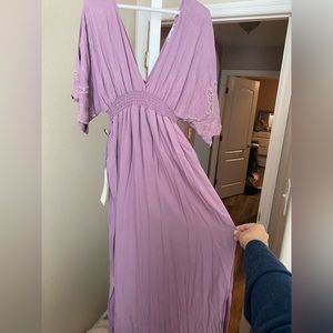 Medium sized, lavender colored long summer dress